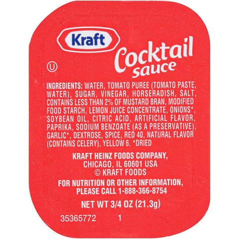 Kraft Single Serve Cocktail Sauce Cup, 0.75 ounce -- 200 per case