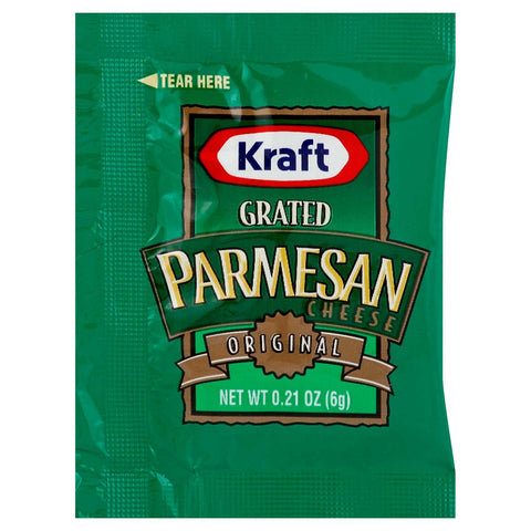 Kraft Grated Parmesan Cheese, 6 Gram -- 200 per case.