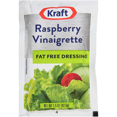 Kraft Raspberry Vinaigrette Individual Free Liquid Dressing Packets, 1.5 ounce -- 60 per case