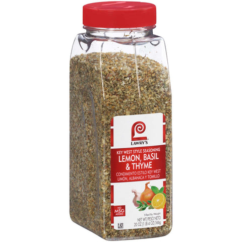 Lawry`s Lemon, Basil and Thyme Key West Style Seasoning, 20 oz. -- 6 per case