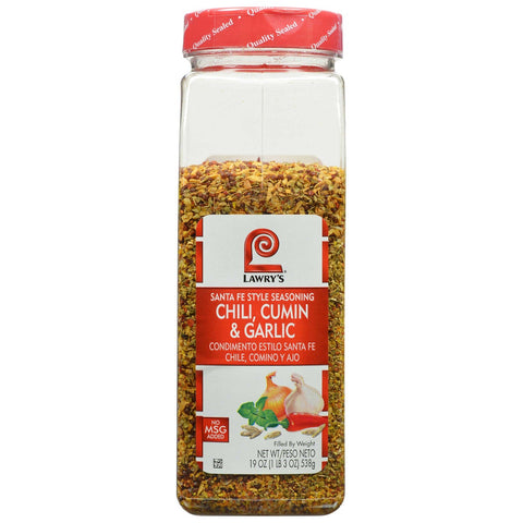 Lawry`s Chili, Cumin and Garlic Santa Fe Style Seasoning, 19 oz. -- 6 per case
