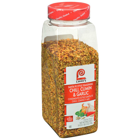 Lawry`s Chili, Cumin and Garlic Santa Fe Style Seasoning, 19 oz. -- 6 per case