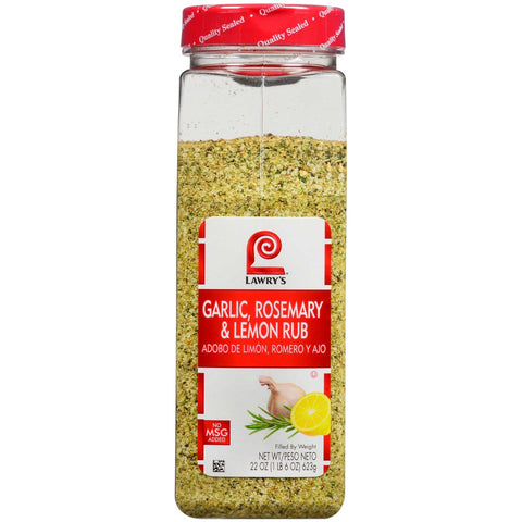 Lawry`s Garlic, Rosemary & Lemon Rub, 22 oz. -- 6 per case