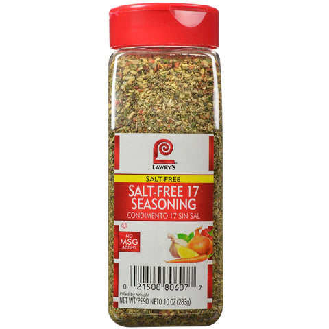 Lawry`s Salt Free 17 Seasoning, 10 oz. -- 6 per case