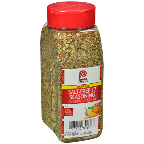 Lawry`s Salt Free 17 Seasoning, 10 oz. -- 6 per case