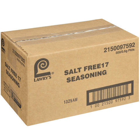 Lawry`s Salt Free 17 Seasoning, 0.6 g -- 500 per case