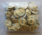 Carlas Pasta Precooked Medium Round Gorgonzola Walnut Striped Ravioli Pasta, 2.5 Pound -- 2 per case