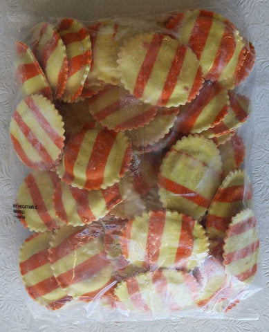 Carlas Pasta Precooked Jumbo Round Striped Root Vegetable Ravioli, 3 Pound -- 2 per case