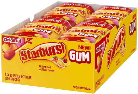 Starburst Original Gum - Hero Bottle, 15 count per pack -- 80 per case