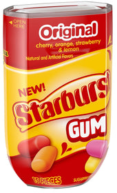 Starburst Original Gum - Hero Bottle, 15 count per pack -- 80 per case