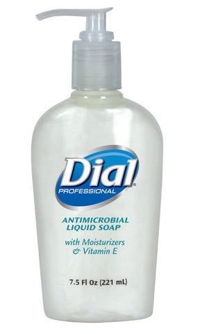 Dial Antimicrobial Liquid Soap with Moisturizer, 7.5 Ounce -- 12 per case.