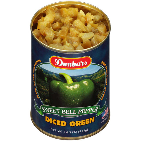 Dunbars Diced Green Peppers, 15 Ounce -- 24 per case