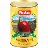 Dunbar Diced Unpeeled Pimientos, 14.4 Ounce -- 24 per case