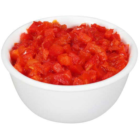 Dunbar Diced Unpeeled Pimientos, 102 Ounce -- 6 per case