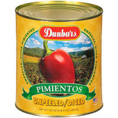 Dunbar Diced Unpeeled Pimientos, 102 Ounce -- 6 per case