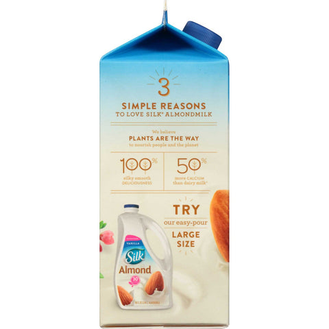 Silk All Natural Vanilla Pure Almond Milk, 64 Ounce -- 6 per case.