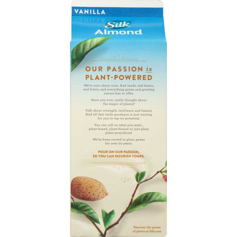 Silk All Natural Vanilla Pure Almond Milk, 64 Ounce -- 6 per case.
