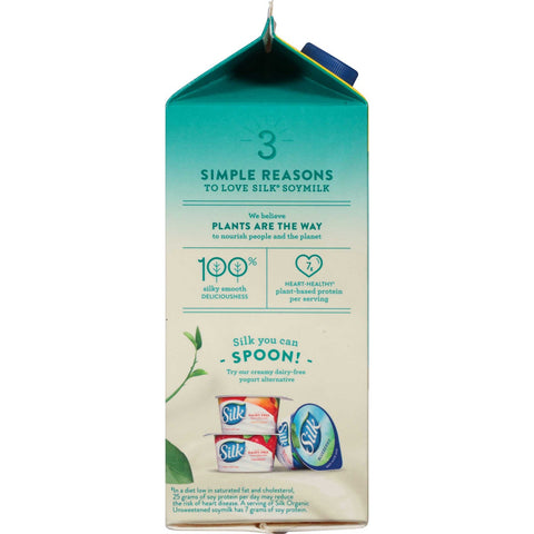 Silk Organic Unsweet Soymilk, 64 Ounce -- 6 per case