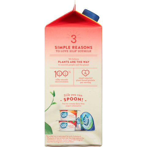 WhiteWave Silk Natural Plain SoyMilk, 64 Ounce -- 6 per case.