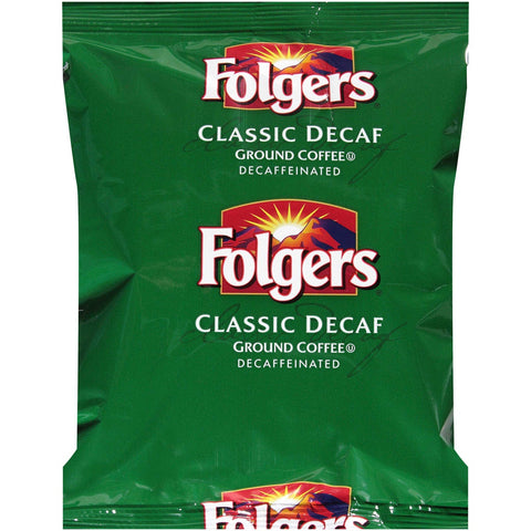 Folgers Classic Decaf Ground Coffee - 6.3 oz. pack, 30 packs per case