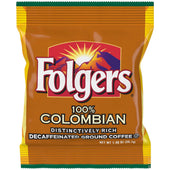 Folgers Decaffeinated Colombian Ground Coffee, 1.4 Ounce -- 42 per case.