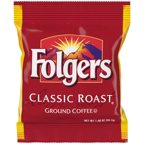 Folgers Classic Roast Ground Coffee, 1.4 Ounce -- 150 per case.