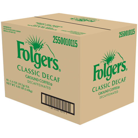 Folgers Decaffeinated Classic Roast Ground Coffee, 1.4 Ounce -- 92 per case.