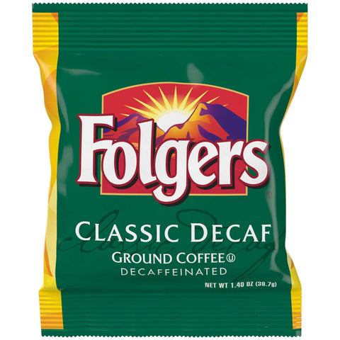 Folgers Decaffeinated Classic Roast Ground Coffee, 1.4 Ounce -- 92 per case.