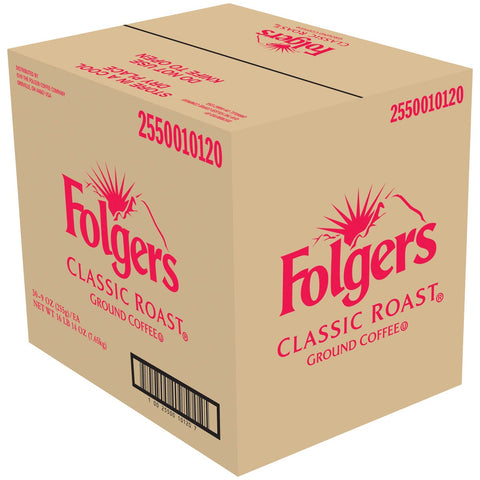 Folgers Classic Roast Urn Ground Coffee, 9 Ounce -- 30 per case.