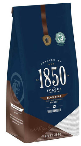 Folgers 1850 Black Gold Whole Bean Coffee, 2 Pound -- 4 per case