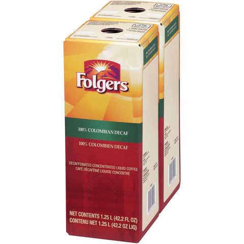 Folgers 100 Percent Colombian Decaffeinated Coffee Liquid, 1.25 Liter -- 2 per case.