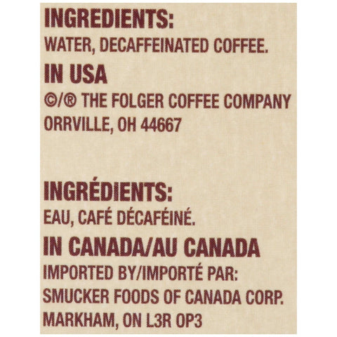 Folgers 100 Percent Colombian Decaffeinated Coffee Liquid, 1.25 Liter -- 2 per case.