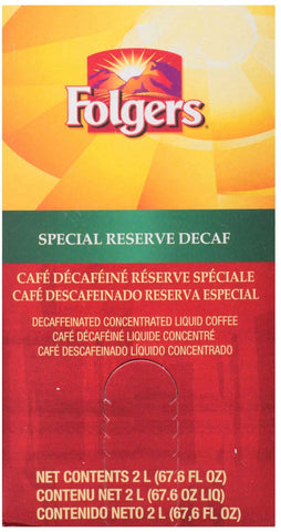 Folgers Special Reserve Decaffeinated Coffee, 2 Liter -- 2 per case.