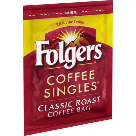Folgers Coffee Singles - 19 packets per box, 12 boxes per case