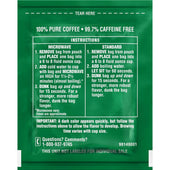 Folgers Decaffeinated Coffee Singles - 19 coffee bags per box, 12 boxes per case