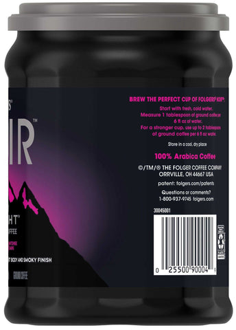 Folgers Noir Smoky Midnight Caffeinated Ground Coffee, 10.3 Ounce -- 6 per case