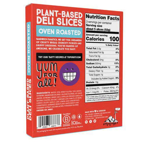 Tofurky - Oven Roasted Deli, 5.5 Ounce -- 6 per case.