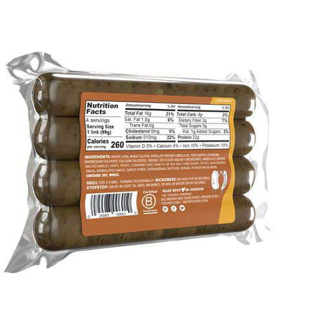 Tofurky Beer Brats Original Sausage, 14 Ounce -- 5 per case.
