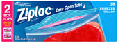Ziploc Easy To Open Value Pack Gallon Freezer Bag, 28 count per pack -- 9 per case.