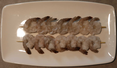 Tampa Maid Peeled and Deveined Shrimp Kabob -- 60 per case.