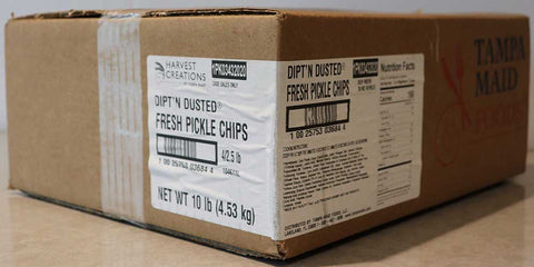Harvest Creations 30/50 Count Diptn Dusted Fresh Dill Pickle Chip, 2.5 Pound -- 4 per case.