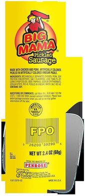 Conagra Big Mama Pickled Sausage, 2.4 Ounce -- 72 per case