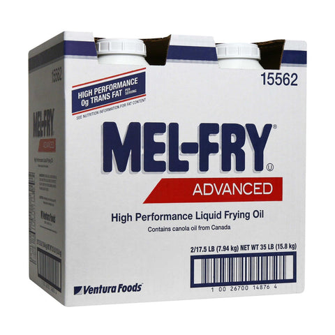 Mel Fry Advanced Trans Fat Free Canola Liquid Frying Oil, 17.5 Pound -- 2 per case.