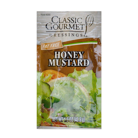 Classic Gourmet Fat Free Honey Mustard Dressing, 1.5 Ounce Pouch -- 60 per case.