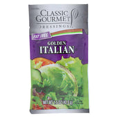 Classic Gourmet Fat Free Italian Golden Dressing, 1.5 Ounce Pouch -- 60 per case.
