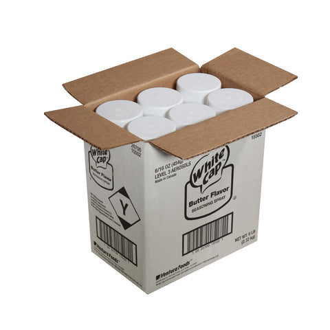 White Cap Butter Flavored Pan Spray, 16 Ounce -- 6 per case.