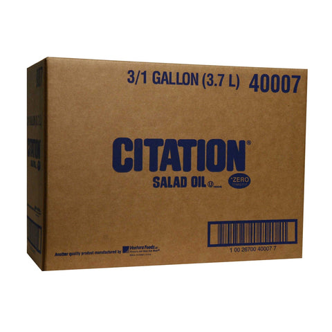 Citation Soybean Salad Oil -- 3 Case 1 Gallon