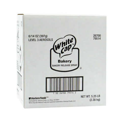 White Cap Baking Release Aerosol -- 6 Case 14 Ounce