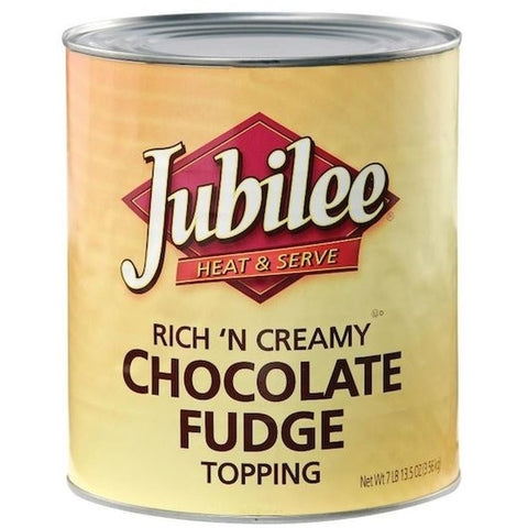 Jubilee Rich N Creamy Chocolate Fudge Topping, 125.5 Ounces -- 6 per case