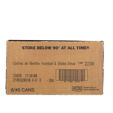 Jhs Creme De Menthe Fountain and Shake Syrup, 46 Ounce -- 6 per case